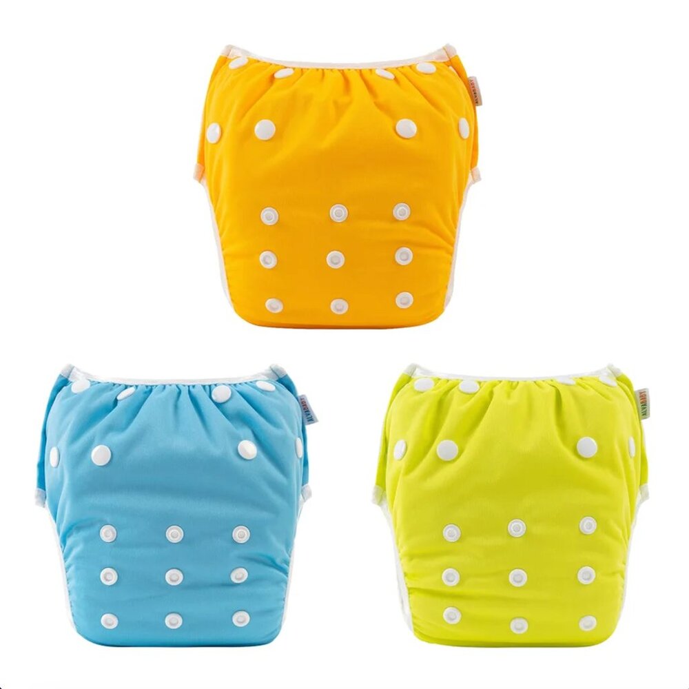 ALVABABY Baby Swim Diapers Reuseable Washable & Adjustable - 4 Pack